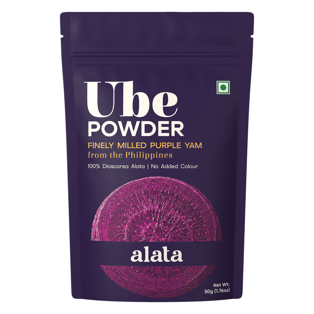 Alata Reserve Ube Powder front of pack — finely milled purple yam, 50g